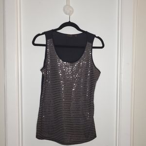 The Limited gray black sparkling tank top